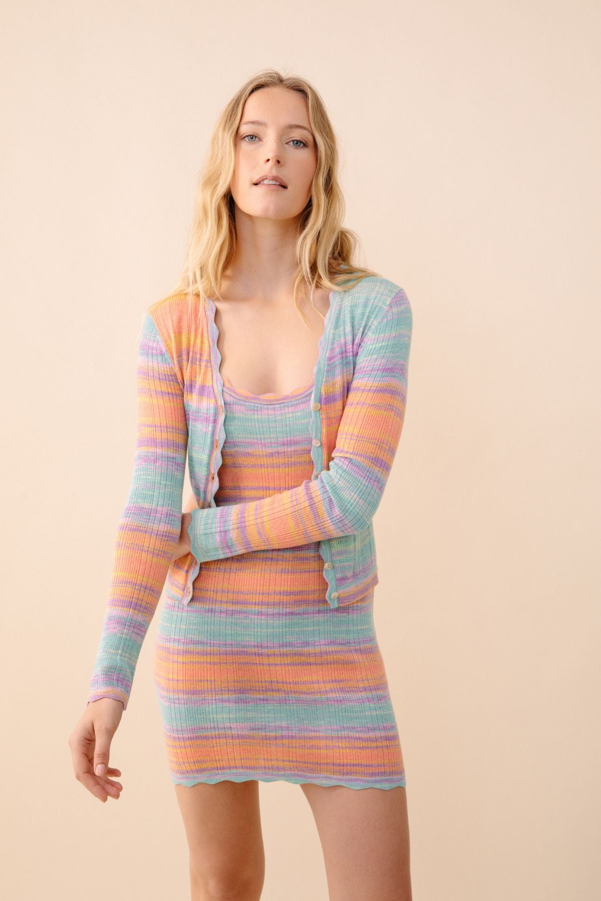 navy knit dress Women's Keep It Straight Navy Stripe Stretch Knit Maxi Dress | Size: M